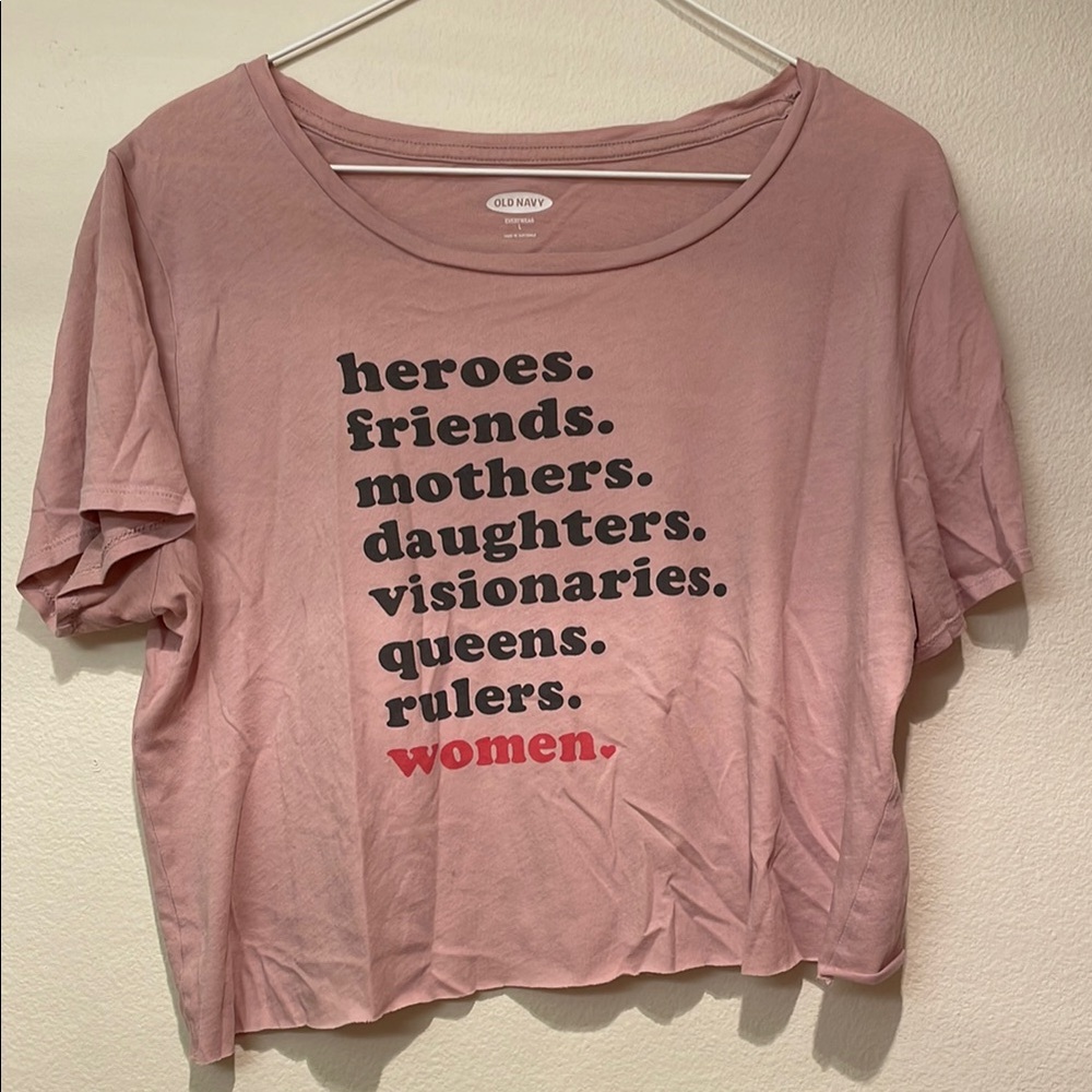 Old Navy Pink Graphic Women's Crop Top